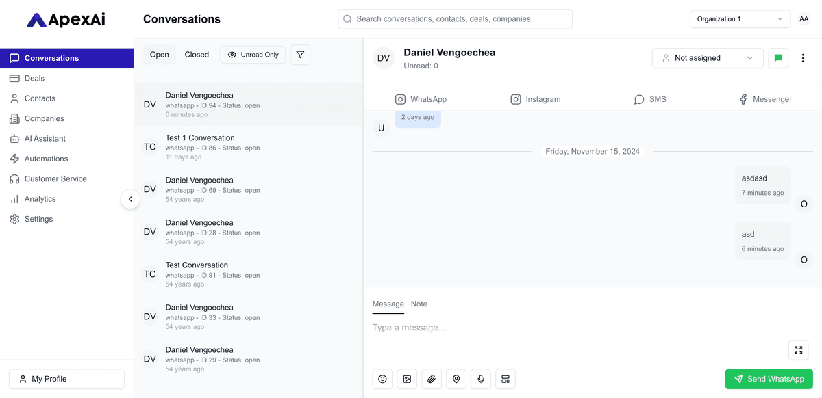 Conversations Dashboard